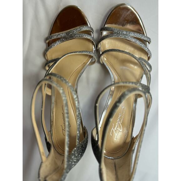 Vince Camuto Imagine Silver Glitter Heels Size 9M - Picture 3 of 8